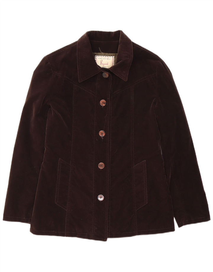 Bayside Damen-Bomberjacke in Übergröße, UK 10, Größe S, braun, Polyvinyl