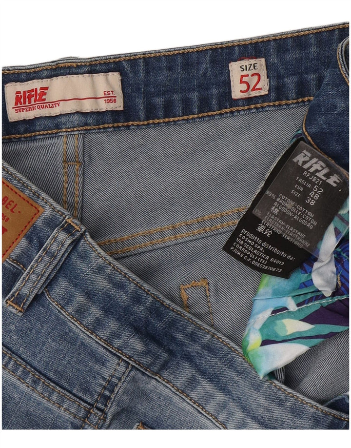 Rifle Herren Jeansshorts IT 52 XL W38 Blaue Baumwolle