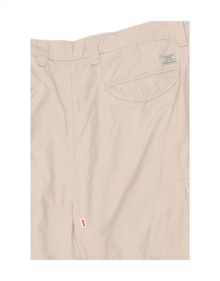 CHAPS Mens Cargo Shorts W42 2XL Off White Cotton Vintage Chaps and Second-Hand Chaps from Messina Hembry 