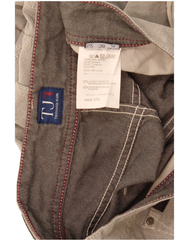 Trussardi Herren Straight Jeans W36 L31 Beige Baumwolle