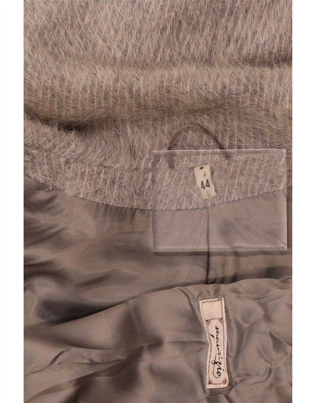 Vintage Damen Zweireihiger Mantel EU 44 XL Grau