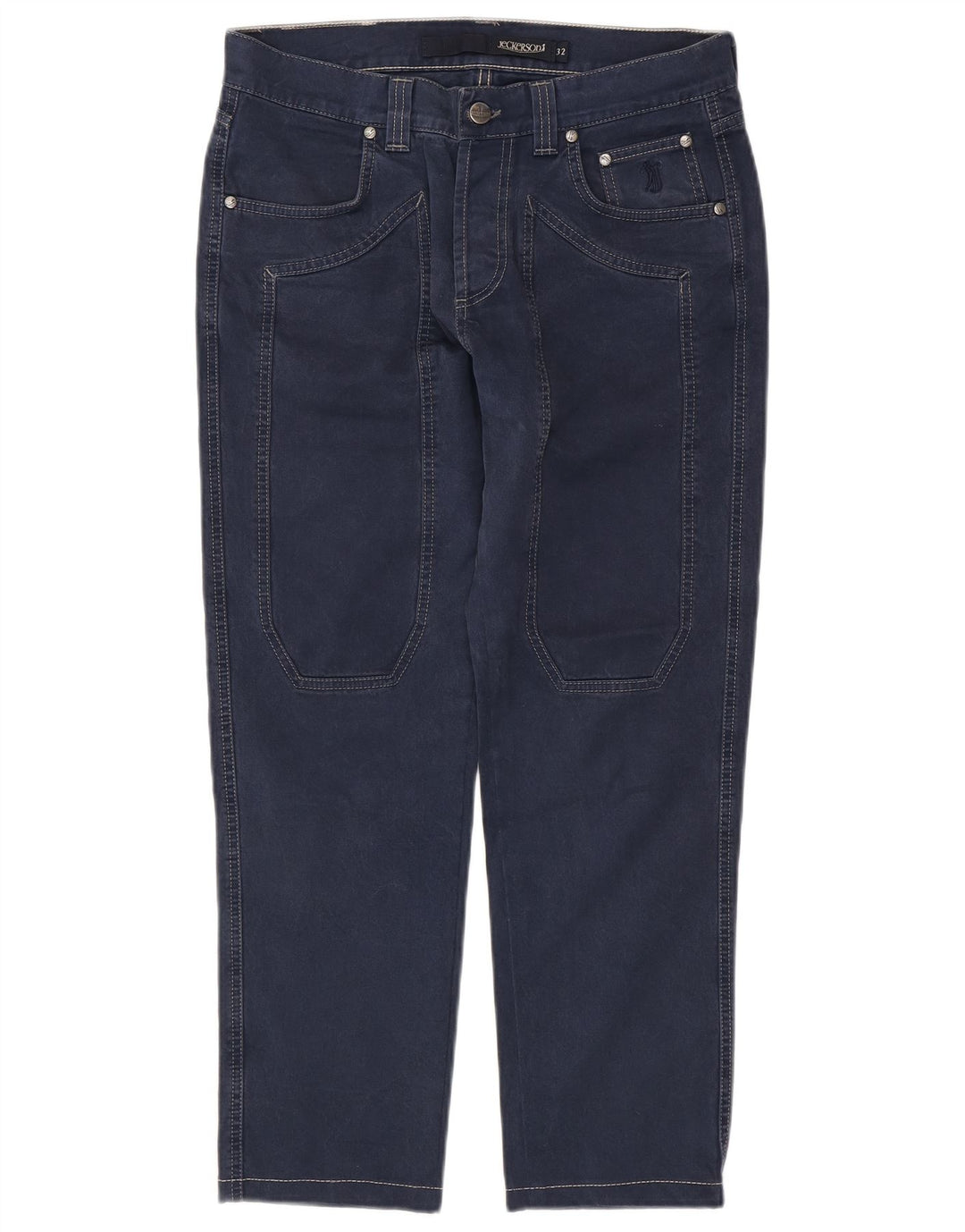 JECKERSON Herren Slim Freizeithose W32 L26 Marineblau Baumwolle