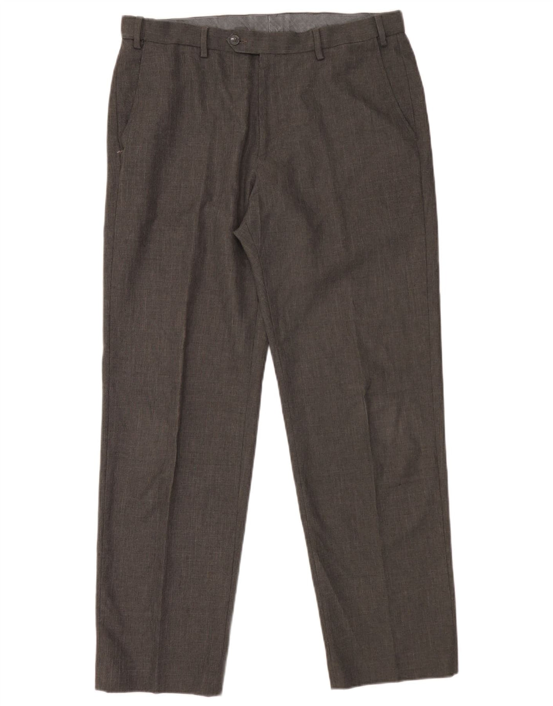 Marks & Spencer Herren Tapered Regular Anzughose W36 L31 Graues Polyester