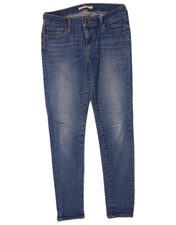 Levi's Damen 710 Super Skinny Jeans W29 L28 Blaue Baumwolle