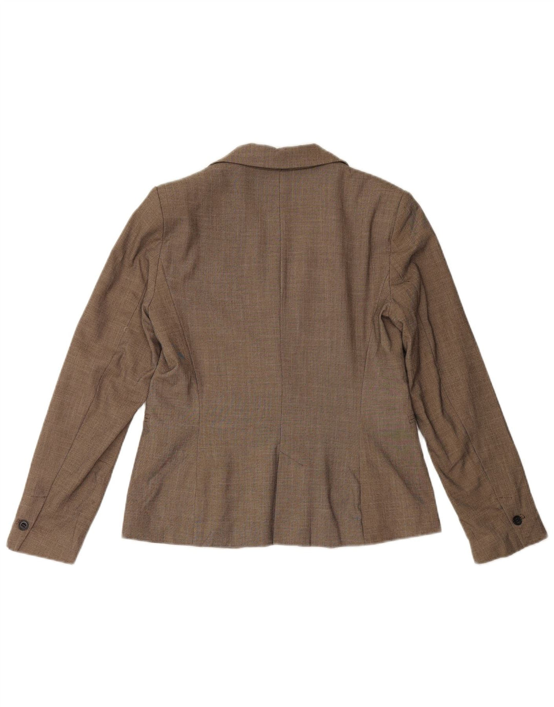 ZARA Damen 1-Knopf-Blazerjacke EU 38 Small Braunes Polyester