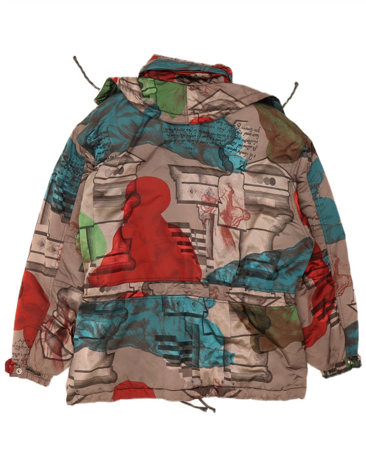 Ellesse Womens Abstract Pattern Wattierte Jacke UK 20 2XL Mehrfarbig