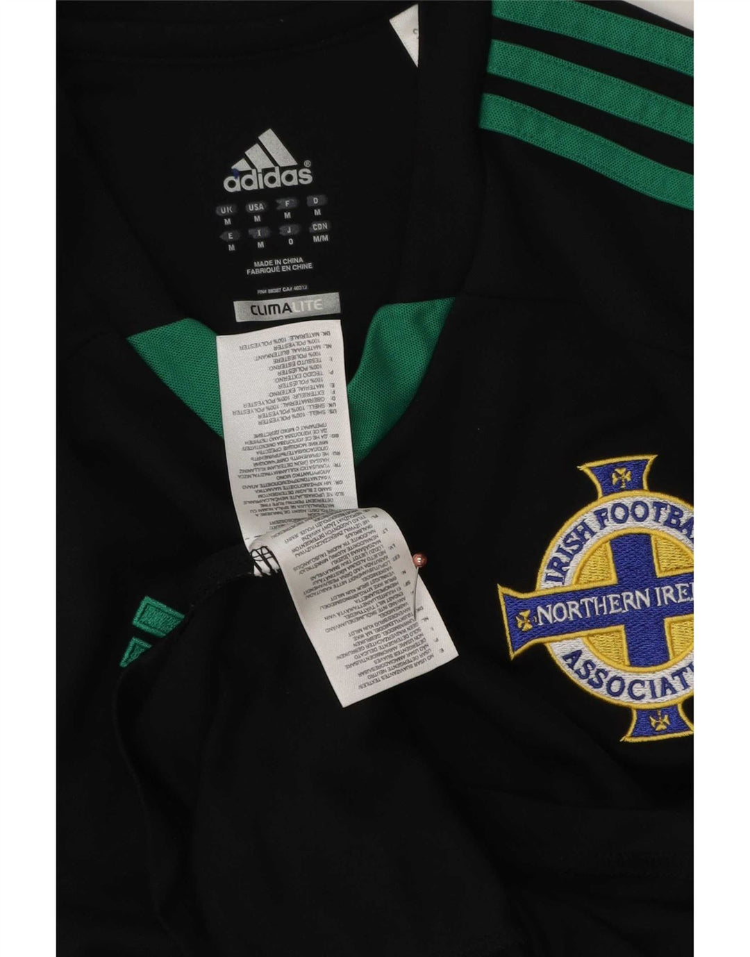 Adidas Herren Irish Football Top Langarm Medium Schwarz Polyester