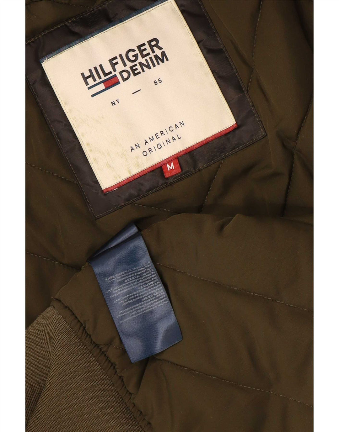 Tommy Hilfiger Herren Bomberjacke UK 38 Medium Khaki Polyester