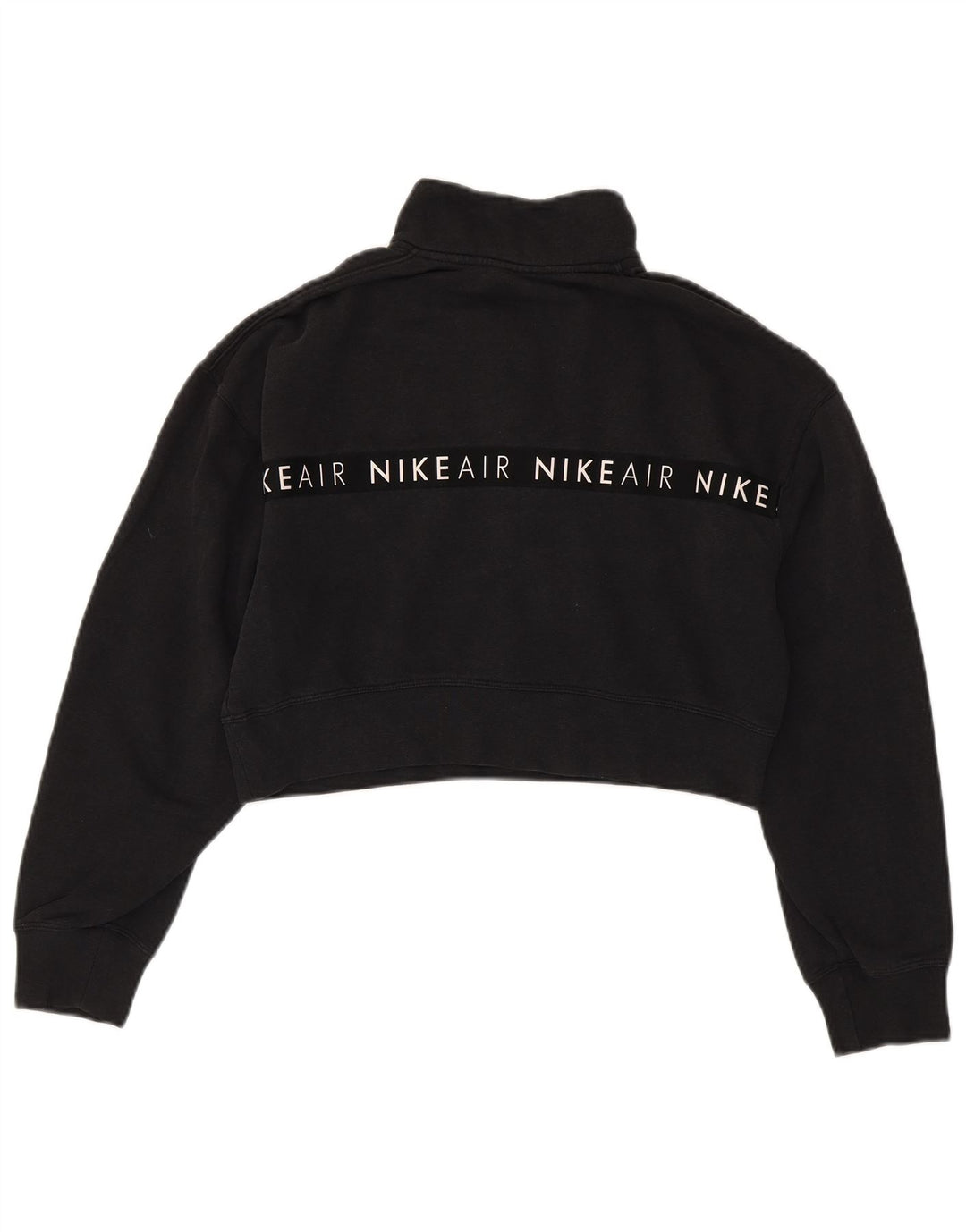 Nike Damen-Sweatshirt mit übergroßem Grafik-Crop-Sweatshirt, Gr. 10, Größe S, Schwarz