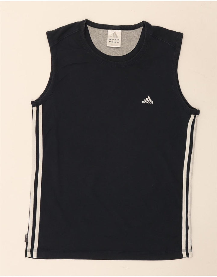 Adidas Herren T-Shirt Top Medium Marineblau Baumwolle