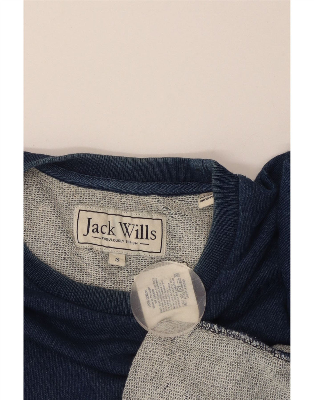 JACK WILLS Herren Sweatshirt Pullover Small Blau Baumwolle
