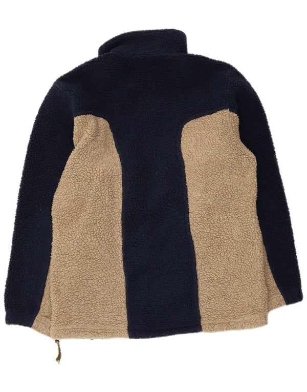 Sergio Tacchini Mens Fleece Jacket UK 38 Medium Blue Colourblock