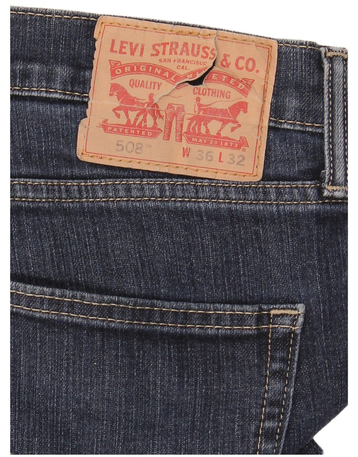 Levi's Herren 508 Slim Jeans W36 L32 Marineblau Baumwolle
