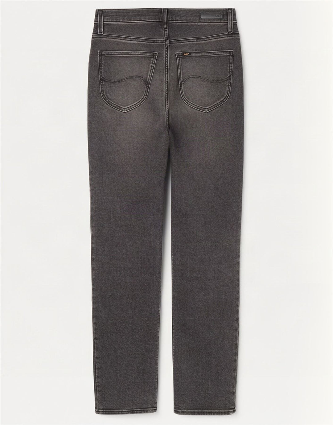 Lee Damen Carol Straight Jeans W27 L27 Graue Baumwolle