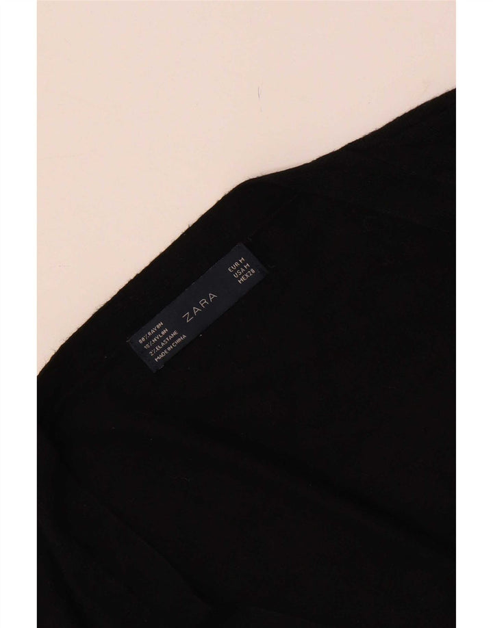 Zara Damen-Cardigan-Pullover UK 12 Medium Black Rayon