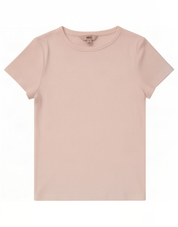 Marks & Spencer Damen T-Shirt Top UK 10 Small Weiß