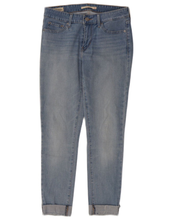 Levi's Damen 711 Crop Skinny Jeans UK 8 Small W26 L25 Blaue Baumwolle