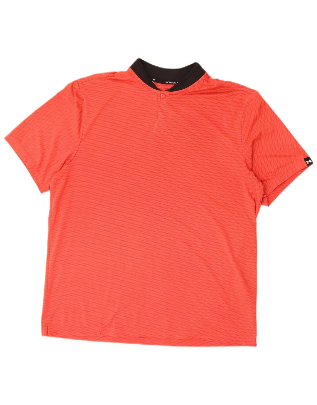 Under Armour Herren-Poloshirt, großes rotes Colourblock-Polyester