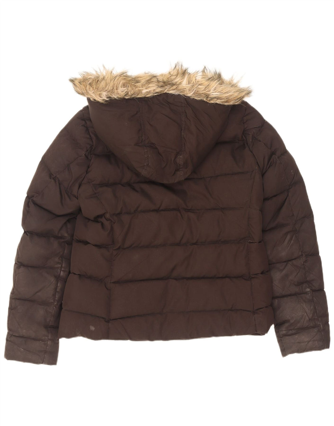 Gap Wattierte Damenjacke mit Kapuze, UK 14, Mittelschwarz, Polyester