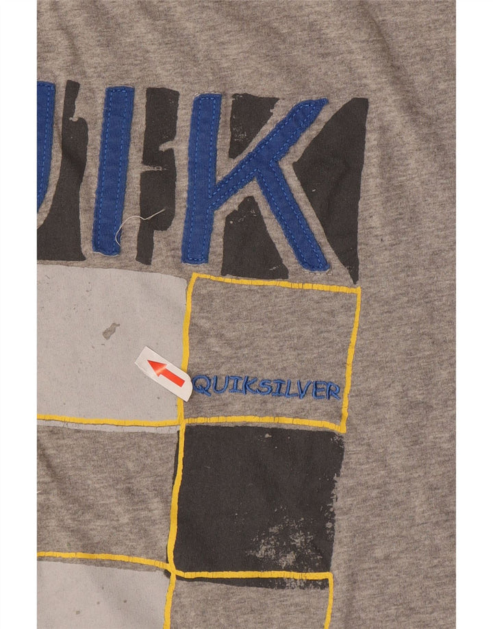 Quiksilver Herren-T-Shirt mit normaler Passform und Grafik, Mittelgrau