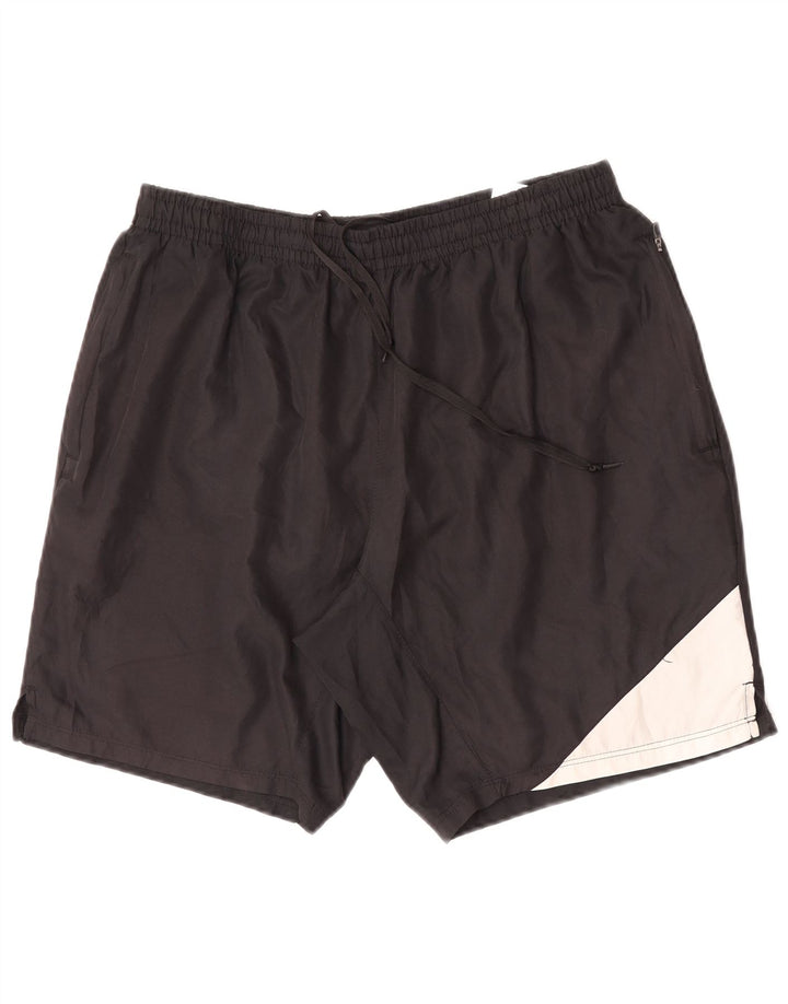 Umbro Herren-Sportshorts, groß, schwarzes Farbblock-Polyester