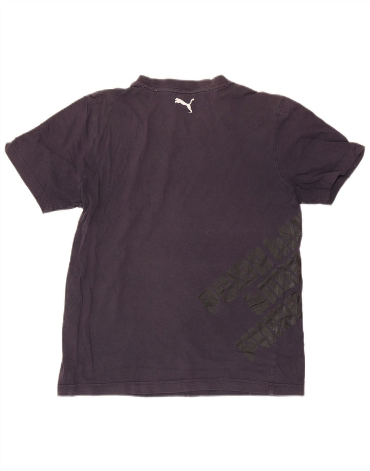 Puma Herren Grafik T-Shirt Top Small Marineblau