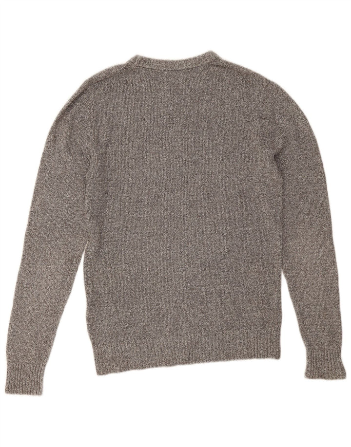 Jack & Jones Herren-Pullover mit Rundhalsausschnitt, Größe S, graue Baumwolle