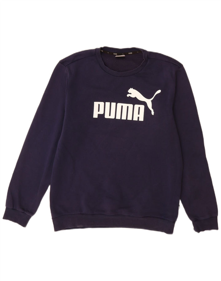 Puma Herren Grafik-Sweatshirt-Pullover, mittelmarineblaue Baumwolle