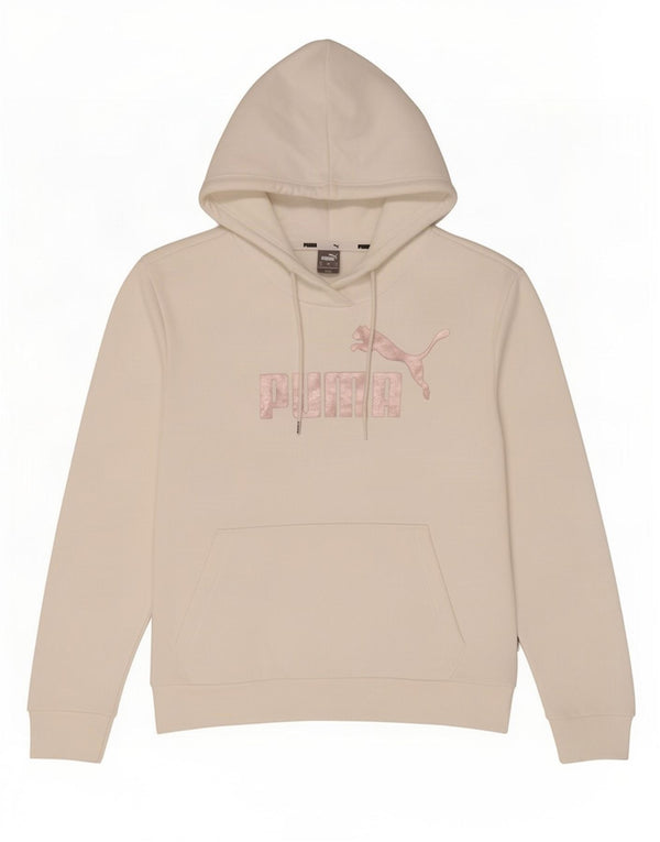 Puma Womens Graphic Hoodie Pullover UK 10 Small Weiße Baumwolle