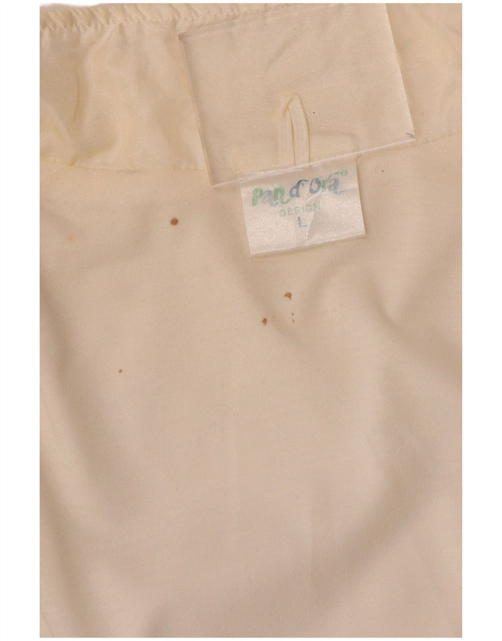 Pandora Herren-Trainingsanzug-Topjacke, großes, weißes Colourblock-Polyamid