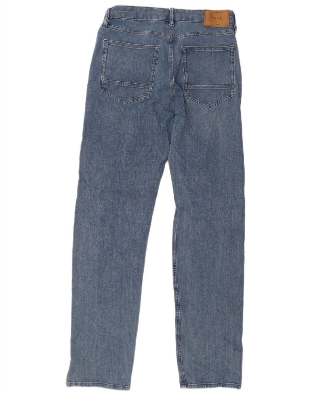 Marks & Spencer Herren Straight Jeans W32 L33 Blaue Baumwolle