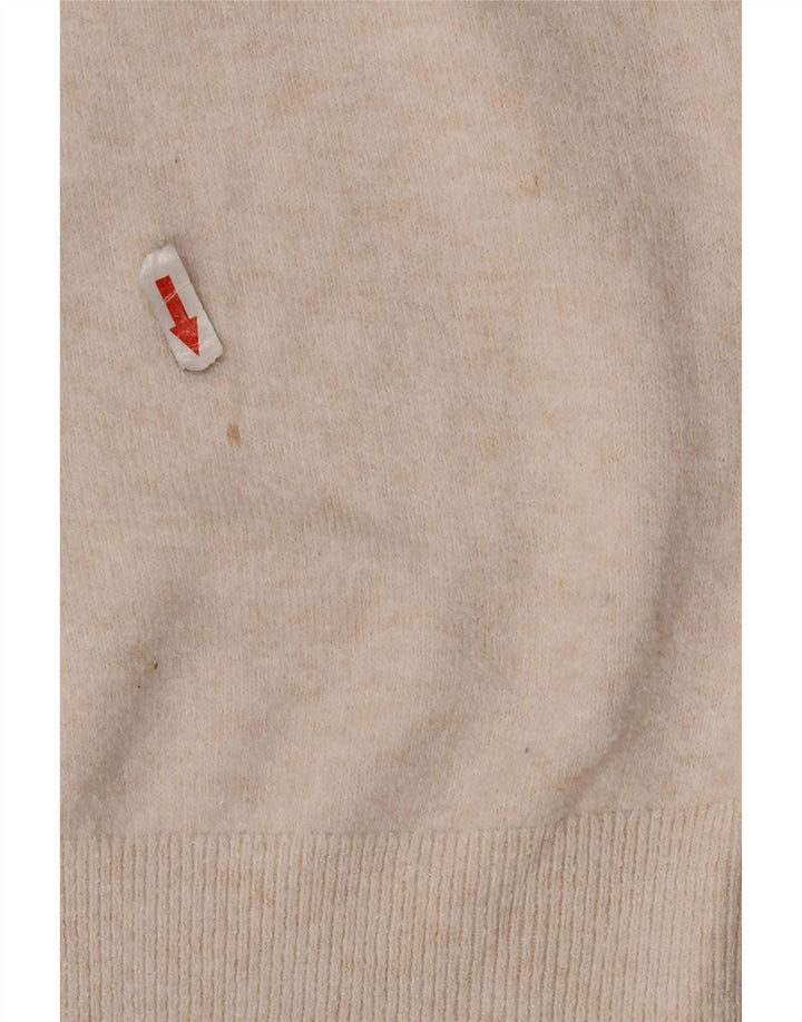 Marks & Spencer Damen-Pullover mit Polokragen, Gr. 14, Mittel, gebrochenes Weiß