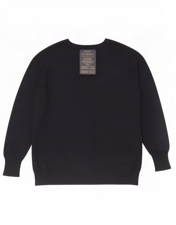 Zara Damen-Pullover mit U-Boot-Ausschnitt, UK 16, Größe L, Marineblau, Viskose