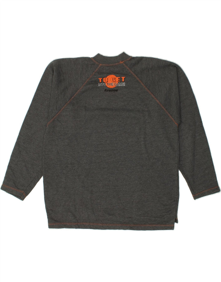 KRONOS Mens Graphic Sweatshirt Jumper Large Grey Cotton Vintage Kronos and Second-Hand Kronos from Messina Hembry 