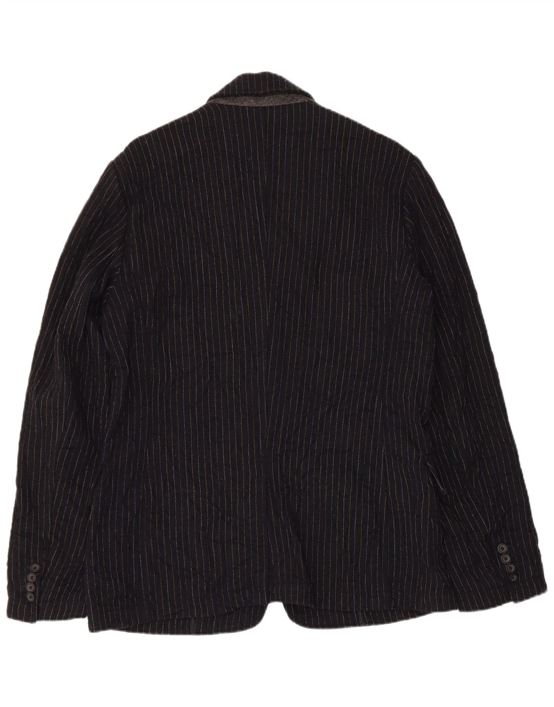 Guess Herren-Blazer mit 2 Knöpfen, Gr. 38, mittelmarineblau, gestreift, Wolle