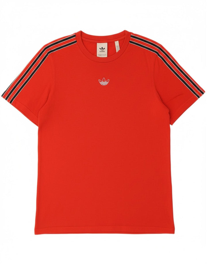 ADIDAS Mens T-Shirt Top Medium Red Cotton Vintage Adidas and Second-Hand Adidas from Messina Hembry 