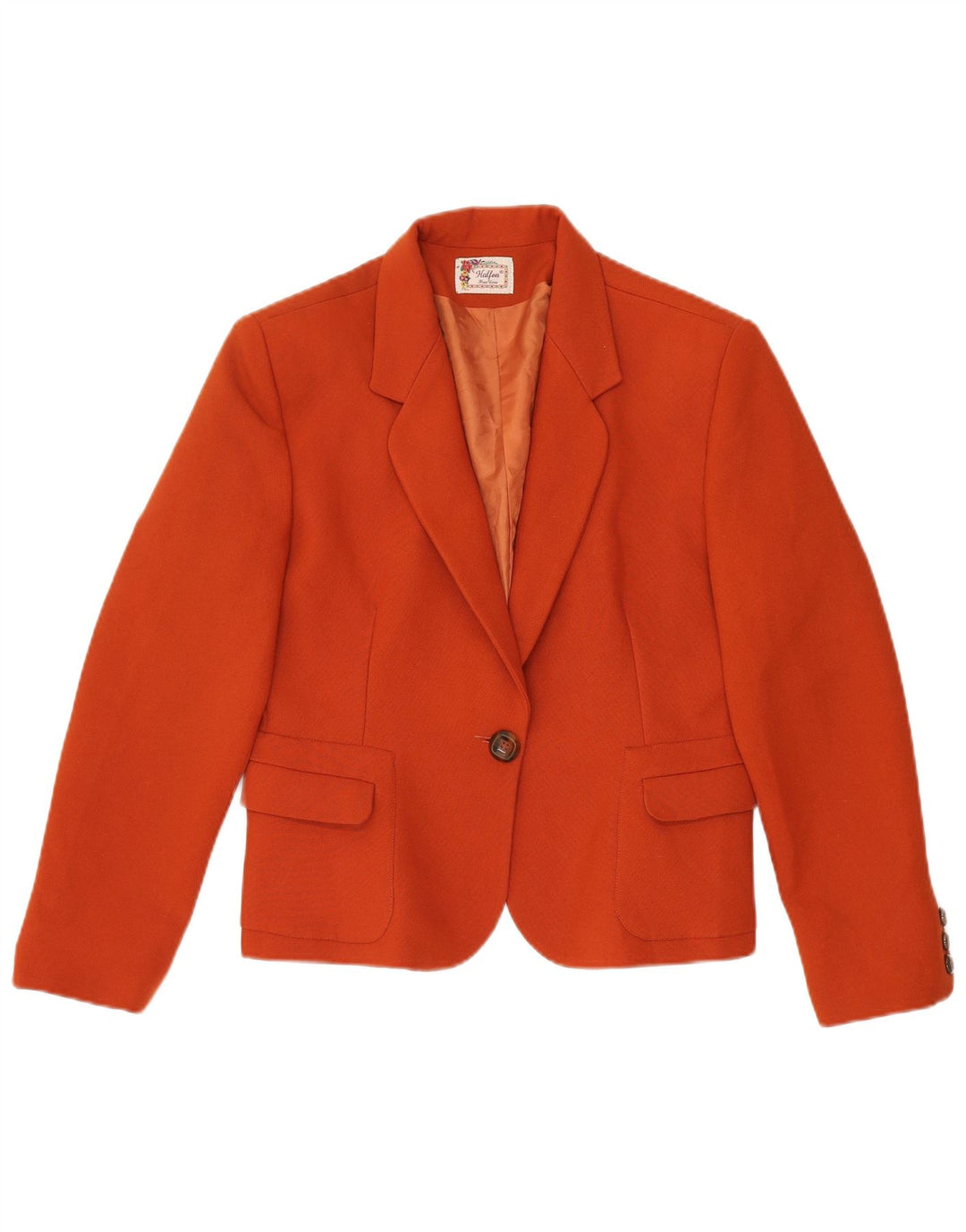 HALFON Damen 1-Knopf-Blazerjacke IT 48 XL Orange Polyester