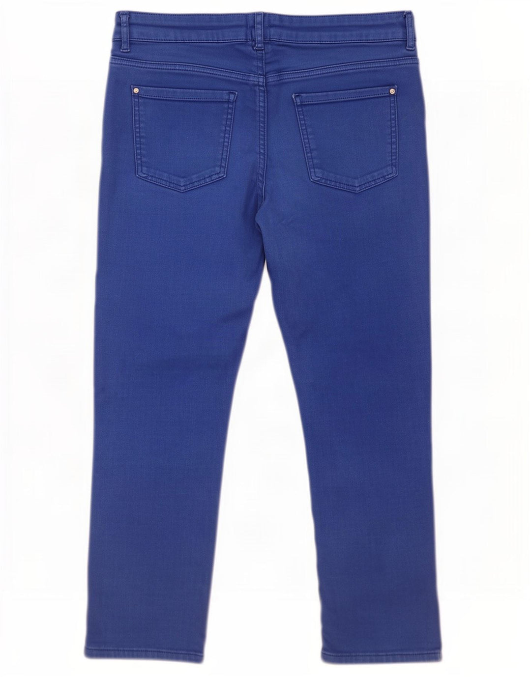 M&Co Damen-Cropped-Jeans, UK 14, Größe L, W34, L24, Blau
