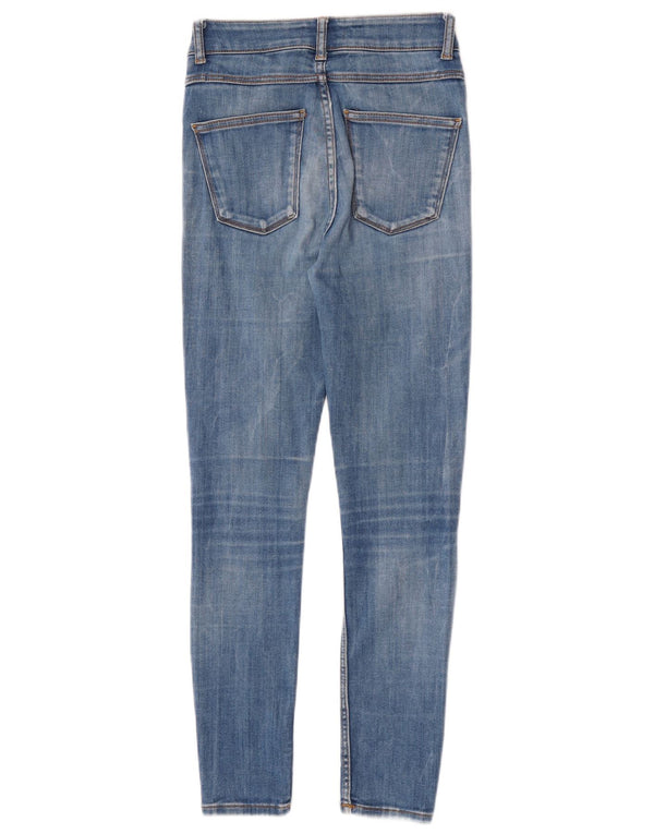 Zara Damen Skinny Jeans EU 36 XS W26 L27 Blaue Baumwolle