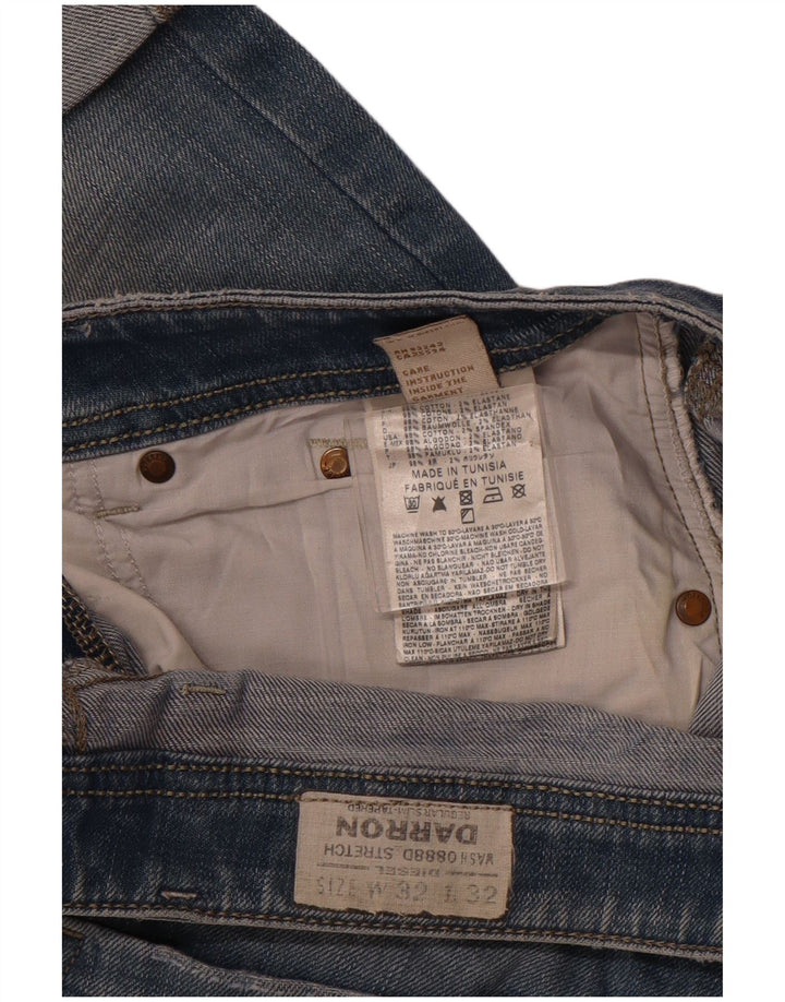 Diesel Herren Darron Tapered Denim Shorts W32 Mittelblaue Baumwolle