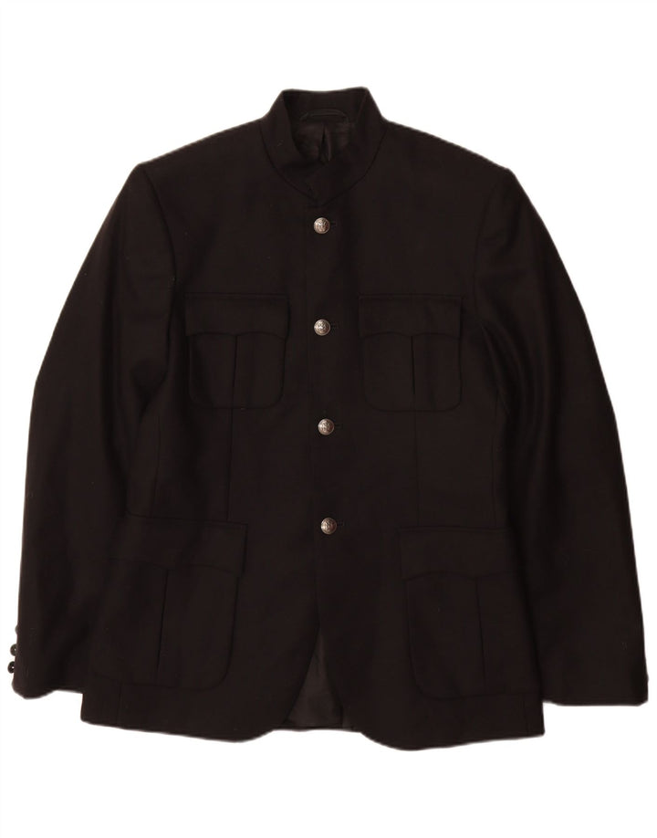 French Connection Herren-Utility-Jacke UK 38 Mittelschwarze Wolle