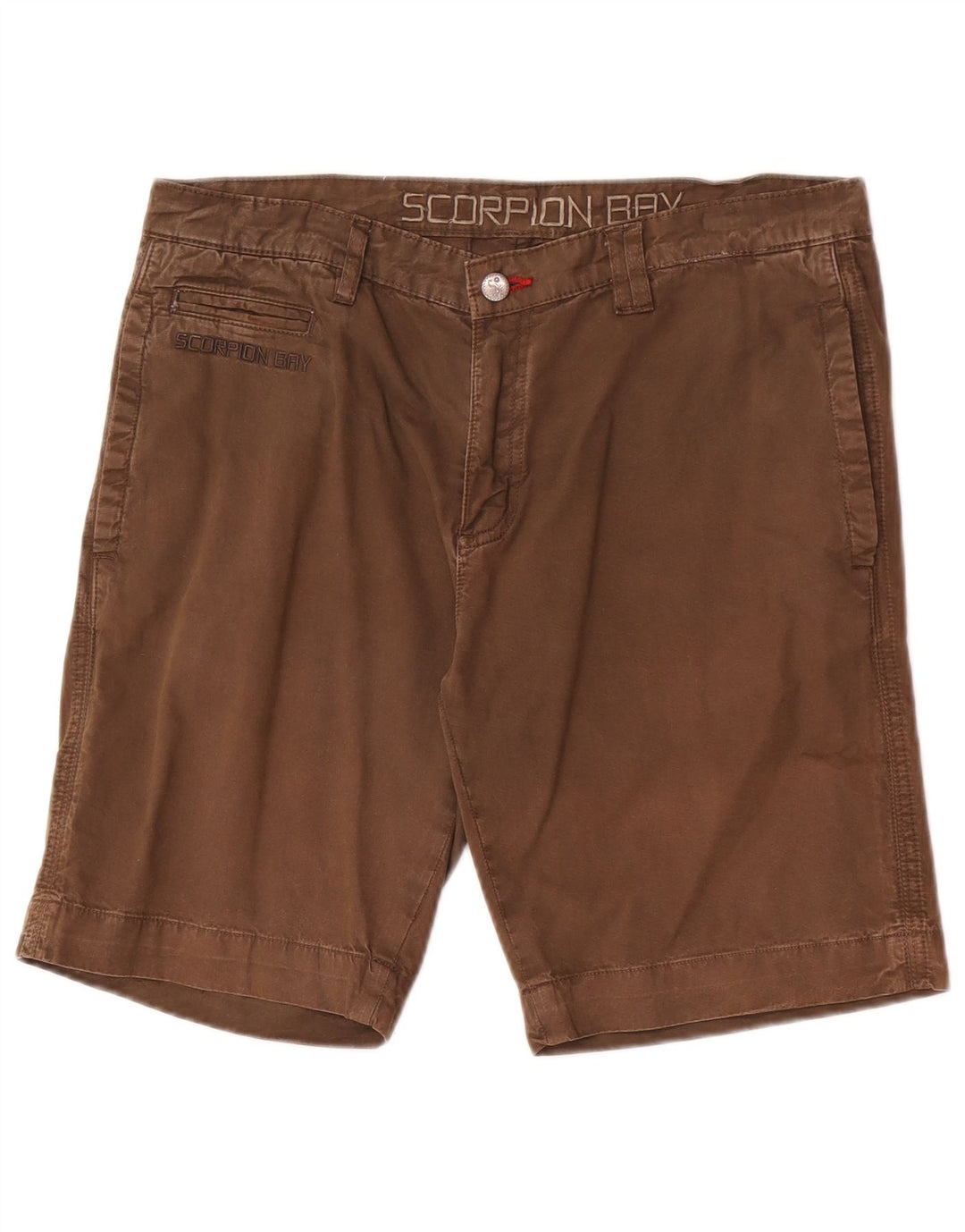 Scorpion Bay Herren Regular Chino Shorts W33 Mittelbraune Baumwolle