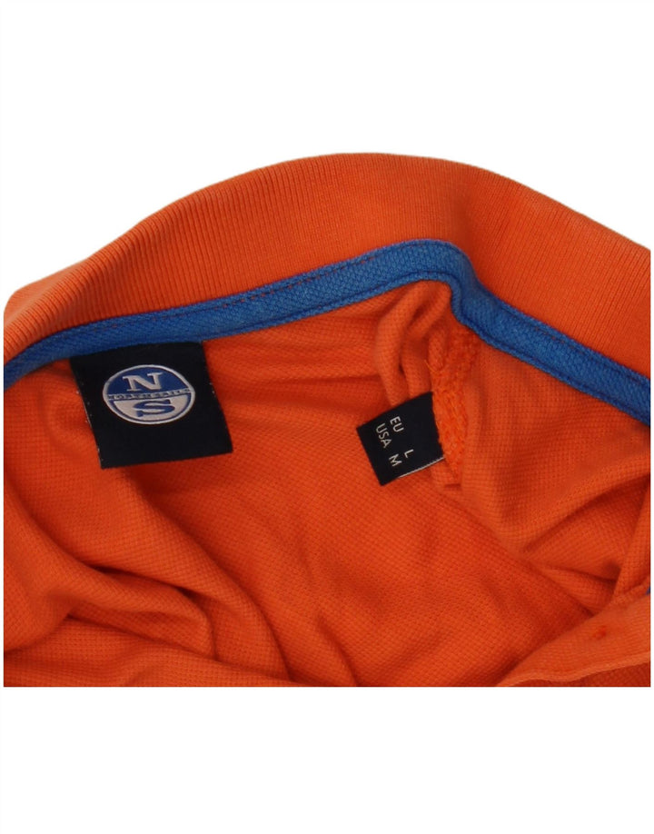 NORTH SAILS Damen Poloshirt UK 12 Medium Orange