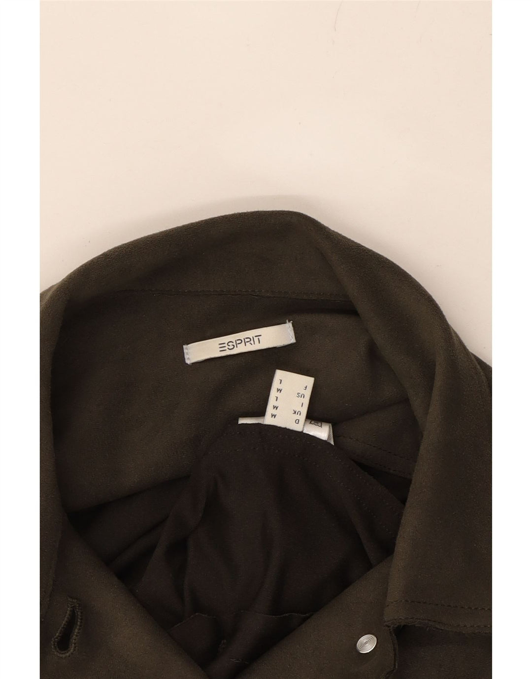 ESPRIT Womens Crop Bomber Jacket UK 12 Medium Green Polyester Vintage Esprit and Second-Hand Esprit from Messina Hembry 