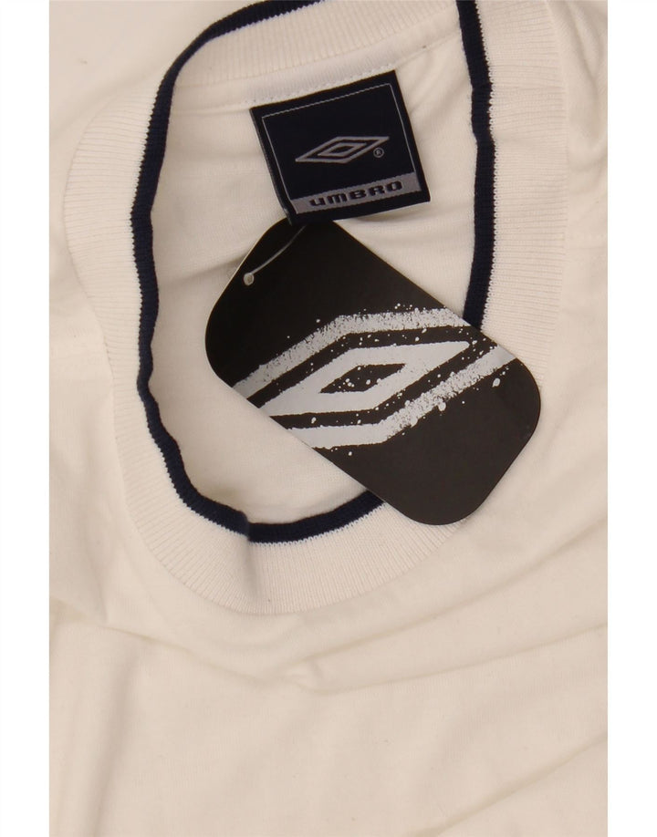 Umbro Herren T-Shirt Top Large Weiß Polyester