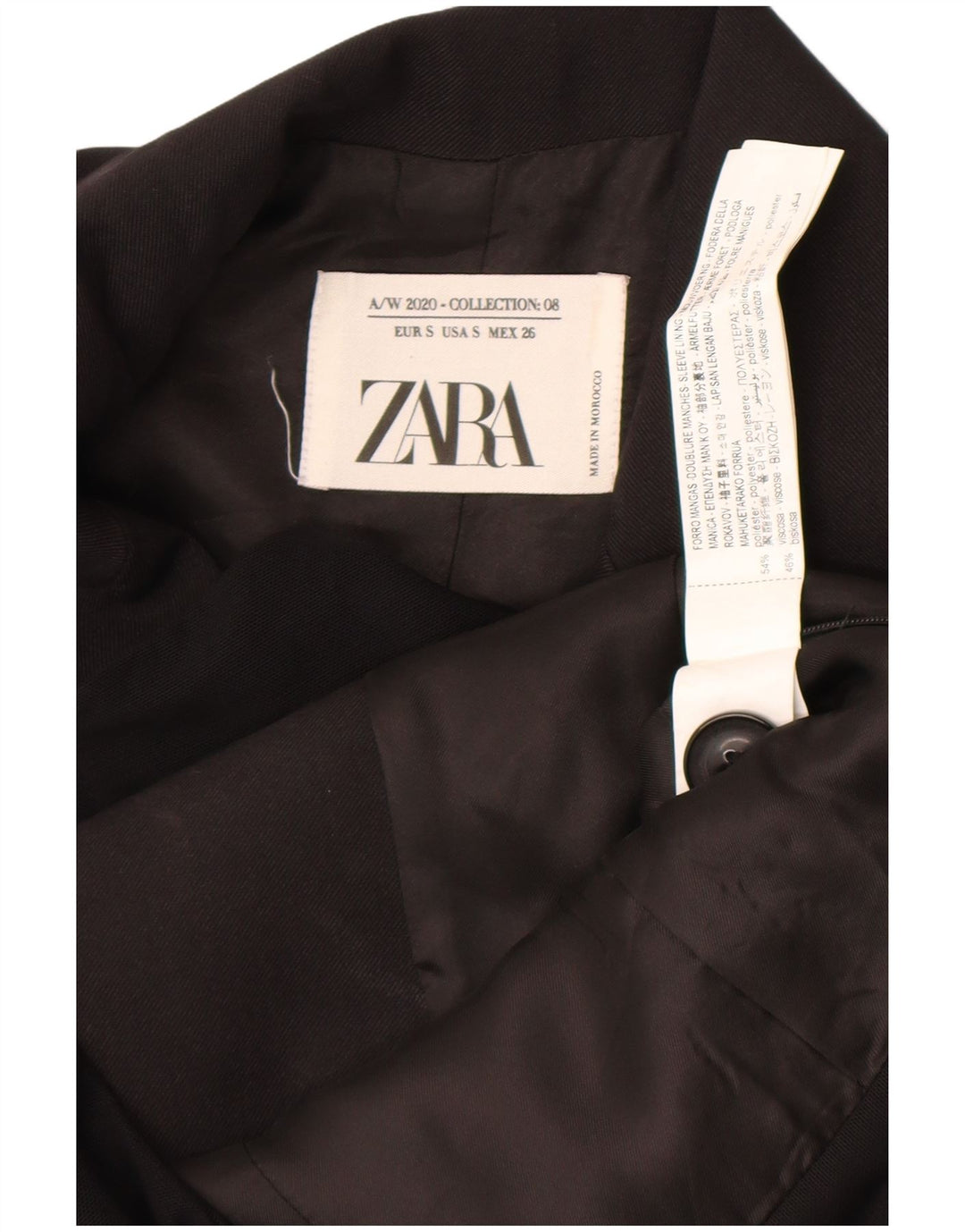 Zara Damen-Body UK 10 Small Schwarzer Colourblock-Polyester