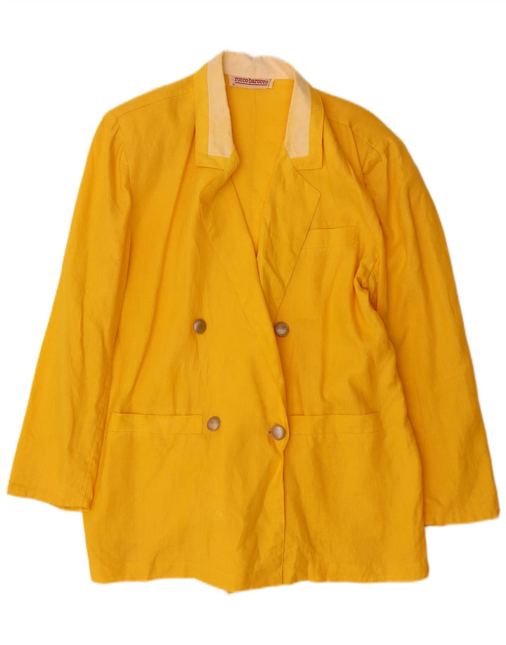 ROCCOBAROCCO Zweireihiger Damen-Blazer IT 44 Mittelgelb