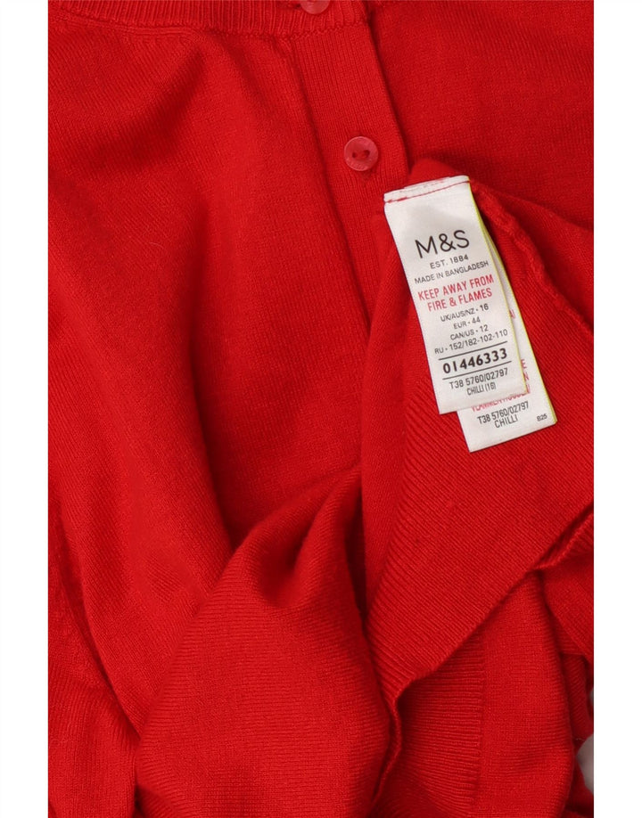 Marks & Spencer Damen-Cardigan-Pullover UK 16 Große rote Viskose