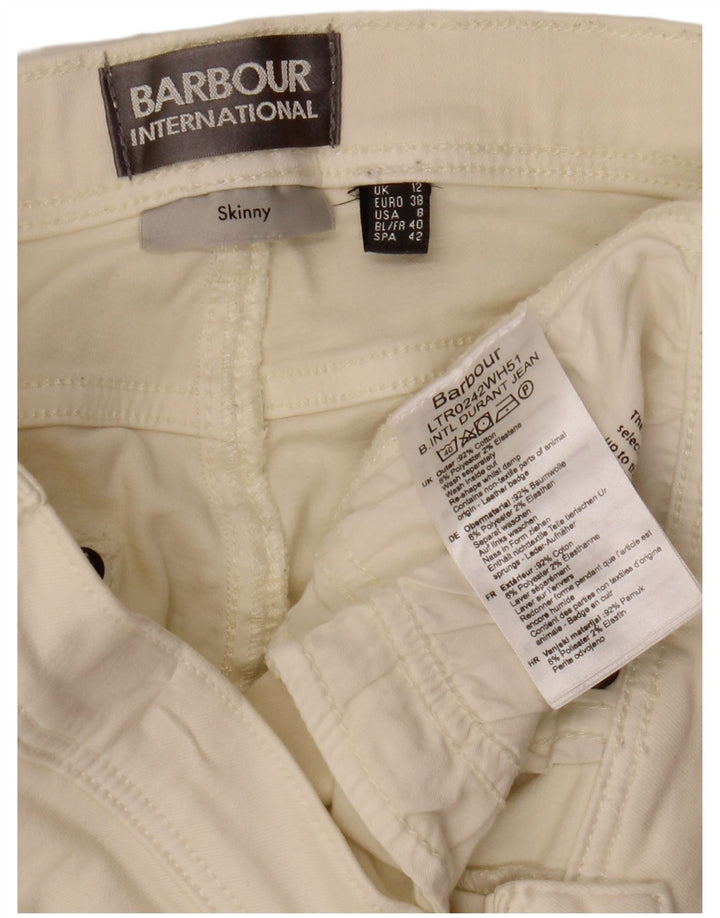 Barbour Damen Skinny Jeans UK 12 Medium W30 L27 Off White Baumwolle