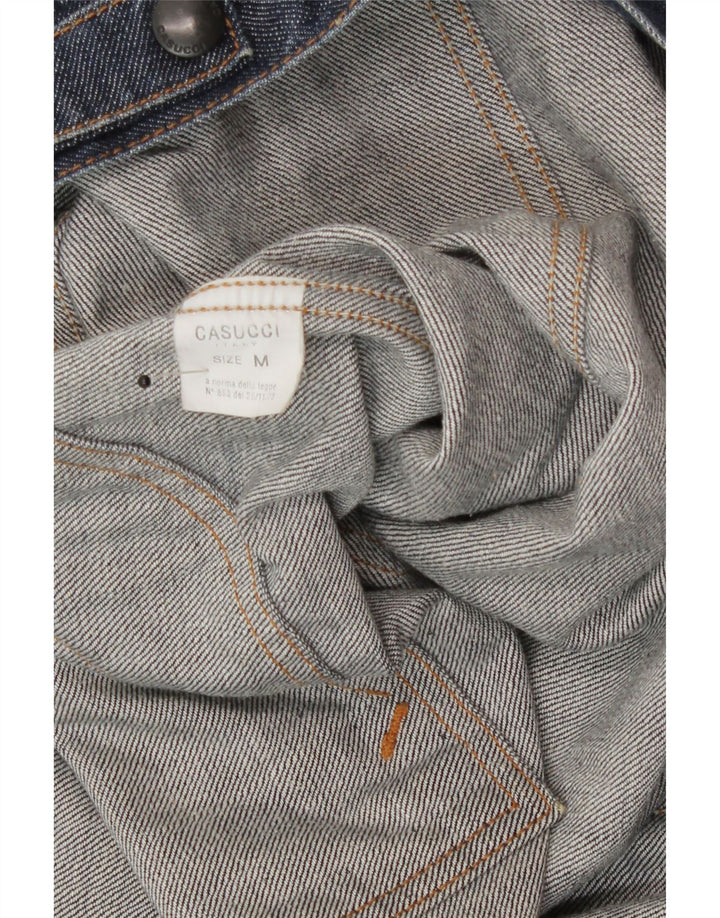 Casucci Herren Denim Jeansjacke UK 38 Mittelblaue Baumwolle